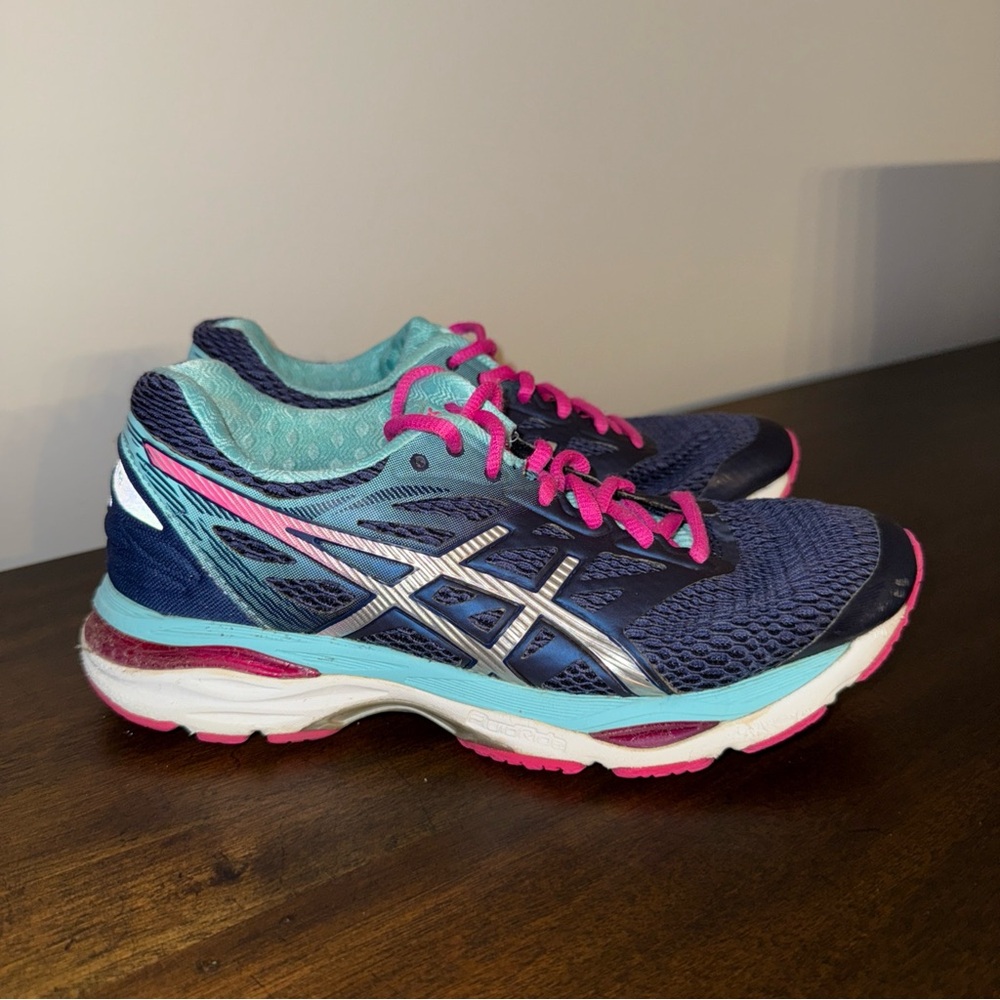 ASICS Gel Cumulus 18 Women's Running Sneakers Blue/Pink, Size 6.5